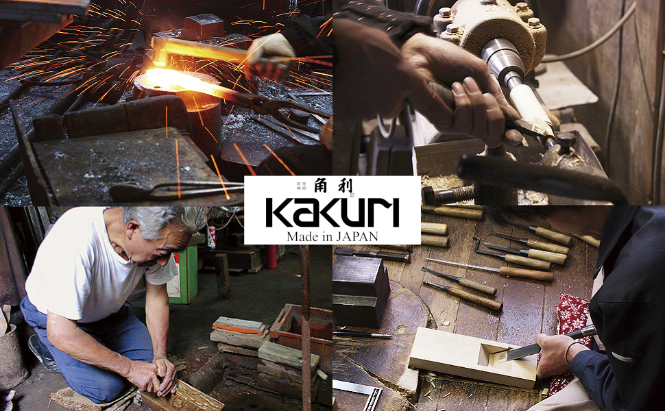 KAKURI Japanese Woodworking Tool Set, Professional Carpentry Tool Kit 8 Pcs (Japanese Pull Saws, Hammer, Chisels, Plane, Auger, Square), Japanese
