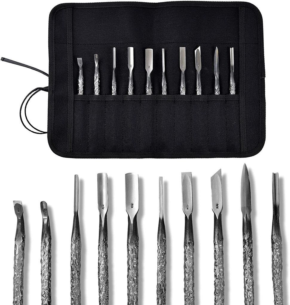 Wood Carving Tools QJIUBA 8 in 1 Wood Carving Kit with Hook Knife
