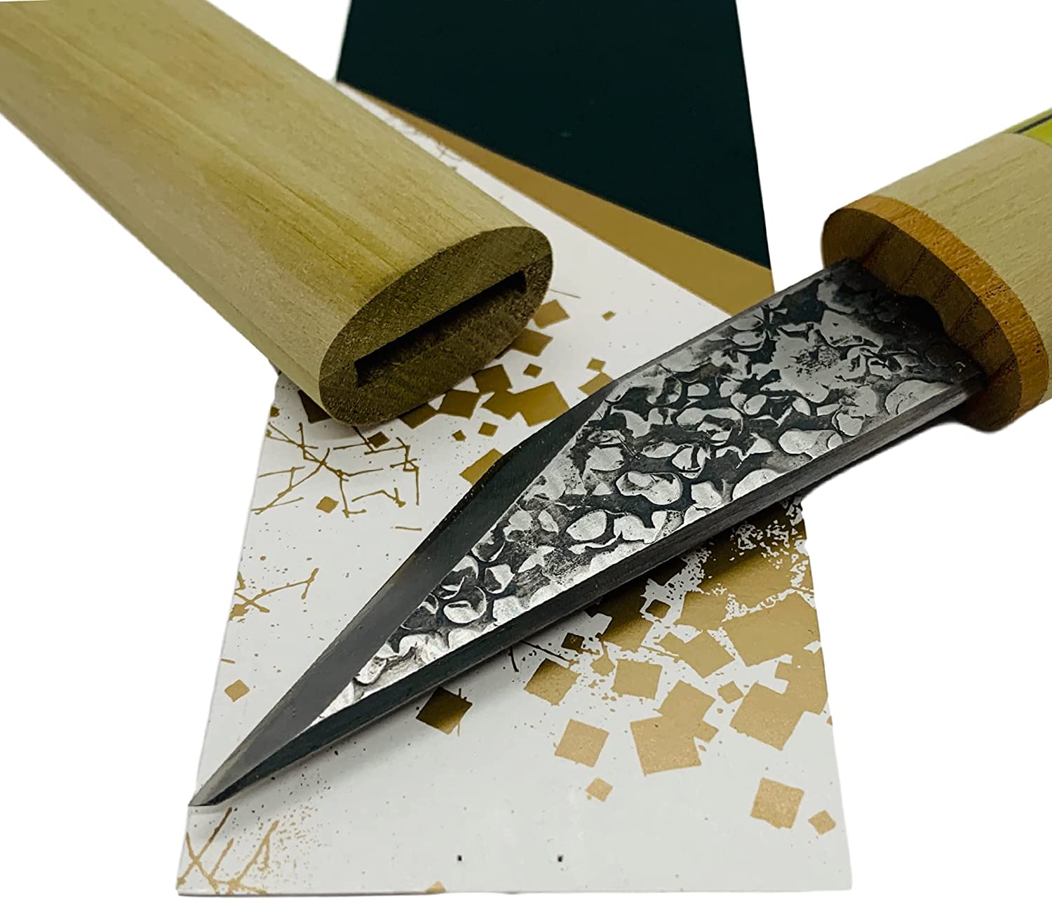 A textured kiridashi knife I made, I've been getting into k…